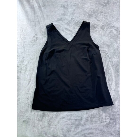 Eddie Bauer Tank Top Women's Small Black V-neck blouse - Picture 1 of 9